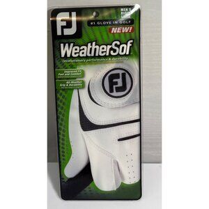 FootJoy WeatherSof Golf Glove Mens Right Large White Black